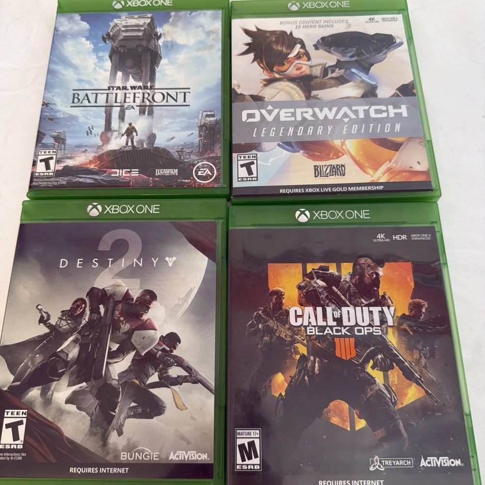 Lot Of 4 Xbox‎ One Games. Call Of Duty Destiny Overwatch Star Wars Battlefront